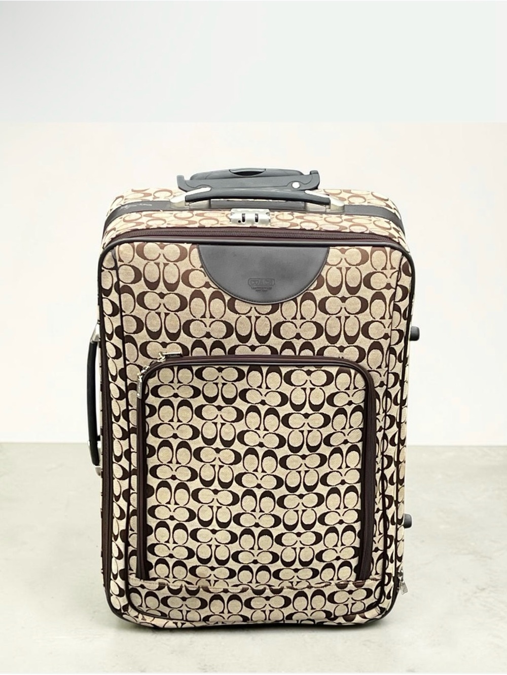 Coach Signature Canvas Carry-On in Brown and Tan - Picture 2 of 16